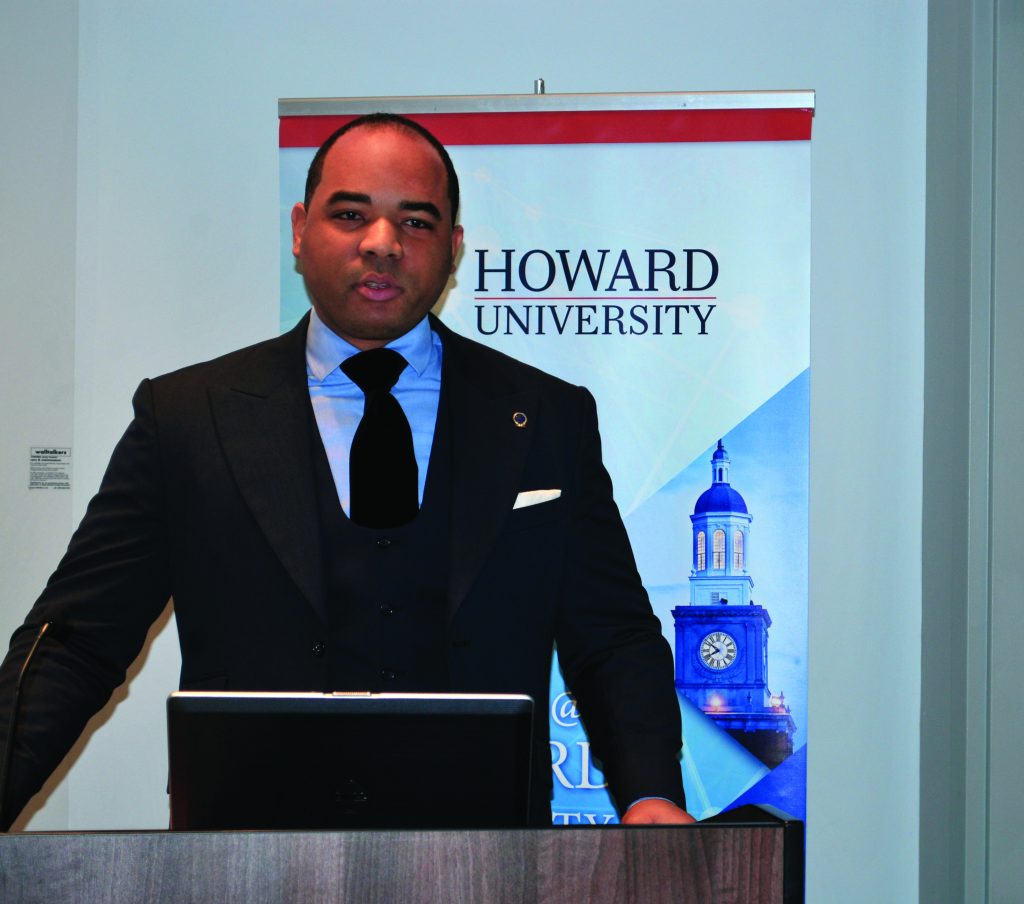 Lieutenant Tarrick McGuire, former IACP fellow and author of this article, speaks at the first Policing Inside-Out capstone event.