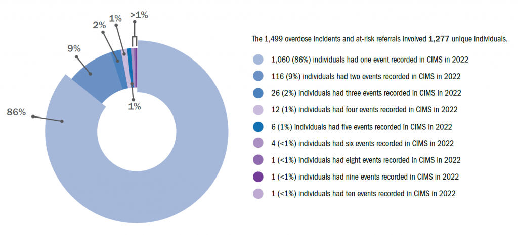 FIGURE 2. COUNTS OF TOTAL INCIDENTS/REFERRALS DURING 2022.