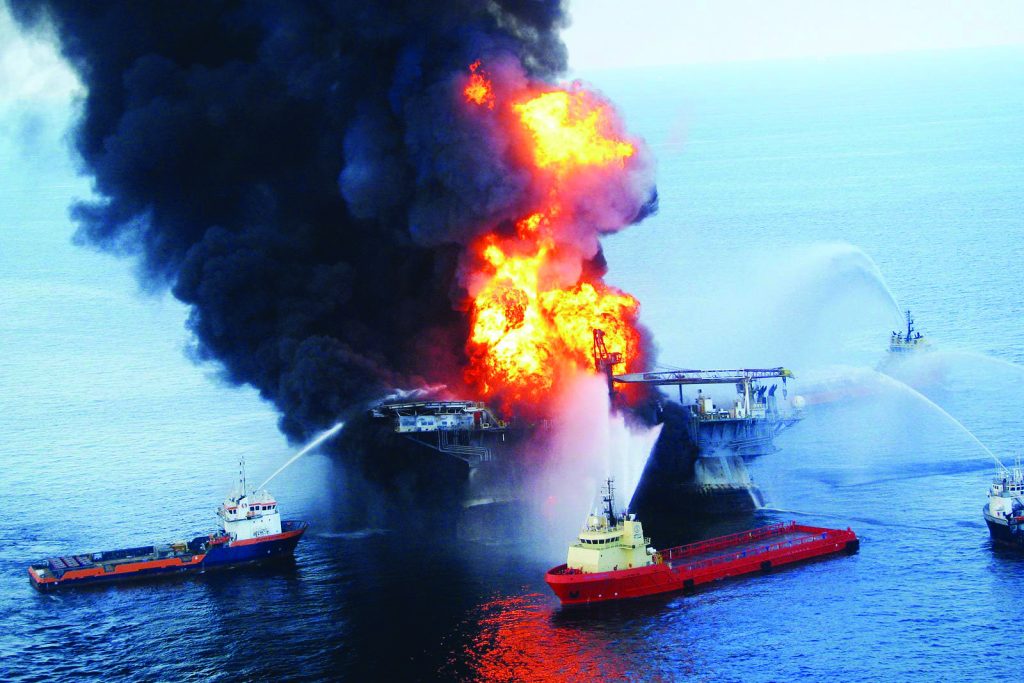 An explosion of the Deepwater Horizon oil rig in the Gulf of Mexico in 2010 resulted in the largest oil spill in marine history